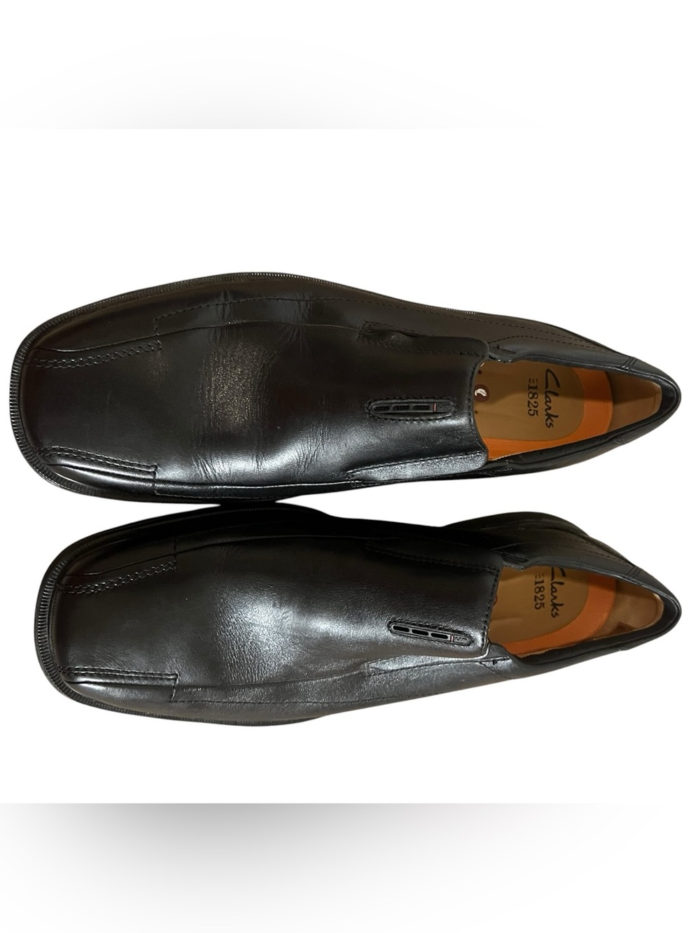 Clarks 1825 Black Leather Slip-On Dress Shoes 11.5 - Picture 5 of 9
